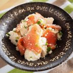 豆腐とスモークサーモンのナムル