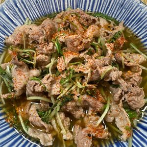 楽ラク手抜キッチン🐶🐾の作ってみた!投稿(めんつゆで簡単！『豚こまと水菜のさっと煮』)