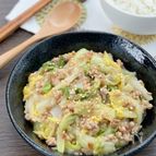 ＊梅が食欲そそる＊白菜と鶏そぼろのとろみ中華炒め《簡単主菜》