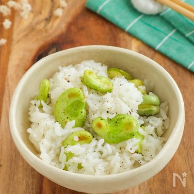 ホクホク♡そら豆ごはん