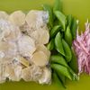 【ベーコンポテトとスナップえんどうのうまだしレモンペッパー】の下準備