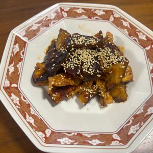こむぎの作ってみた!投稿(なすと豚こまのピリ辛炒め)