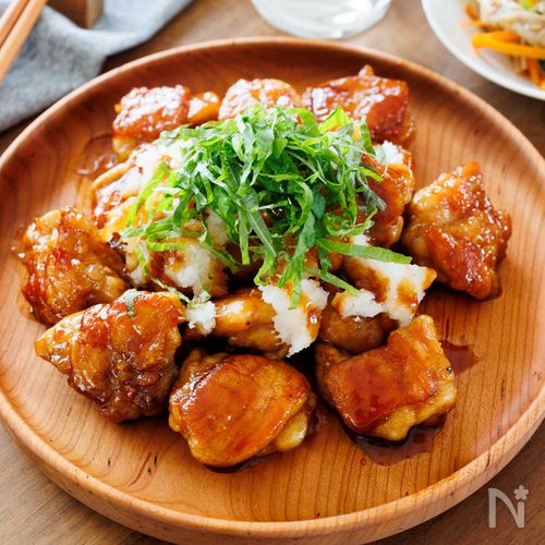 『鶏肉のしそおろし甘酢だれ』もも肉ジューシー♪ご飯が進む☆