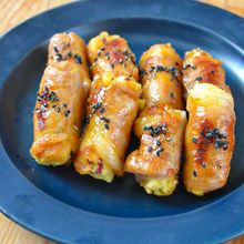 ほくほく美味しい！マッシュさつまいもの肉巻き