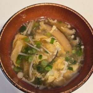 れみーの作ってみた!投稿(【とろり美味しい♡︎きのこと卵の中華スープ】子供爆食♪)