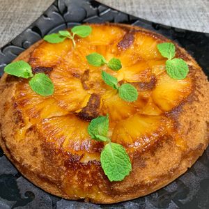 楽ラク手抜キッチン🐶🐾の作ってみた!投稿(炊飯器で作る♪「パイナップル缶のアップサイドダウンケーキ」)