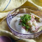 【飲み干す副菜】とろ茄子×豆腐の“冷やしごま豆乳”仕立て