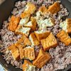 【厚揚げの豚ひき肉あん】包丁いらずパパっと完成✨️の工程2