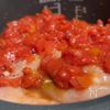 リセットご飯！とろ～り卵のせトマト炊き込みリゾットの工程1