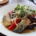 揚げ鯖と揚げ茄子のマリネ