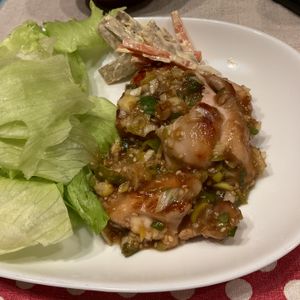 ばんこの作ってみた!投稿(鶏肉の甘酢ねぎ炒め(調味料2つだけ！ぽん酢で簡単！))