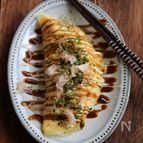 お好み焼き風オムレツ。