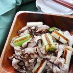 豚しゃぶと焼きねぎのごま塩昆布和え