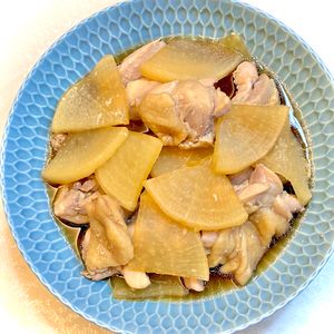 うにもの作ってみた!投稿(【鶏大根の生姜めんつゆ煮】レンジで楽ちん！)
