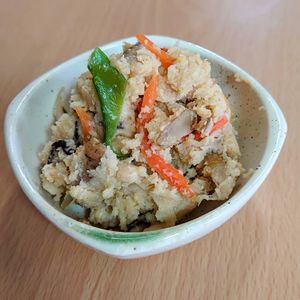 まゆのの作ってみた!投稿(昭和の定番おかず！揚げ玉入り五目おから煮)