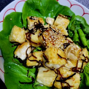 ヴェルの作ってみた!投稿(塩昆布タレが絡む！旨味たっぷり♪豆腐と塩昆布のソテー)