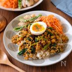 【豆と野菜の発芽玄米ドライカレー】簡単カフェ風♪栄養満点ご飯