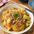 【ひき肉とじゃがいもの麻婆チャプチェ】やみつき/子供が喜ぶ