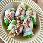 レンジで簡単♪レタス肉巻き