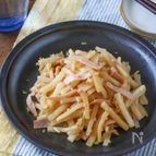 大根とハムの香味炒め