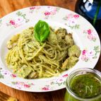 お店の味！冷凍ホタテ＆パスタ一緒茹で♪絶品ジェノベーゼパスタ