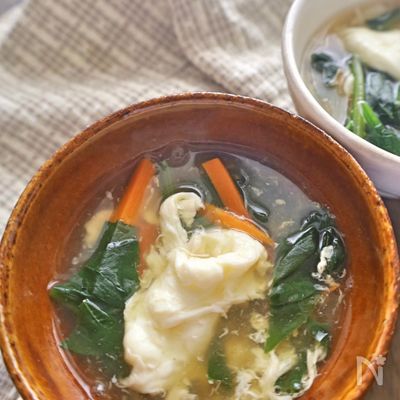 卵白救済！ほうれん草白卵スープ