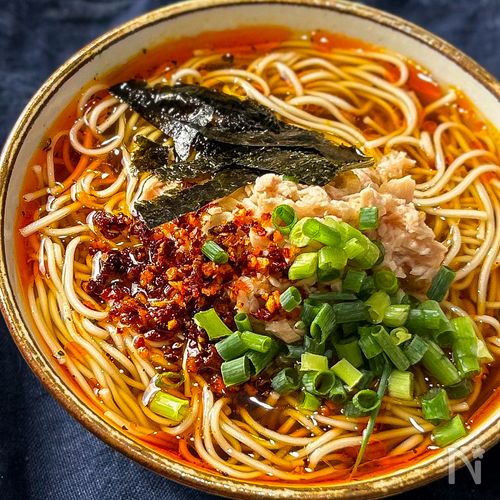 【茹でて混ぜるだけ】ガツン旨辛ツナそうめん