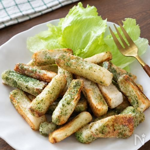 【磯辺ながいもフライ】ガーリック香る♪米粉でサクッと