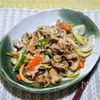 豚こま肉でトンテキ風炒め（ポイントはウスターソース）