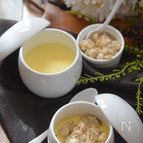 チキンとキノコクリームのミルク茶わん蒸し