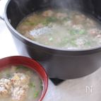 ＊休日は家族みんなで　バーミキュラでほっこり鶏粥＊