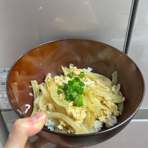 ケの作ってみた!投稿(鶏ひき肉de親子丼【手軽で簡単！】)