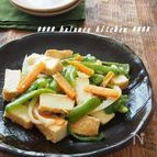 時短！厚揚げと野菜のガーリック味噌炒め