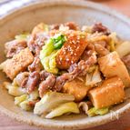 【豚肉と厚揚げの味噌炒め】ずっと使えるかさましおかず♪