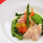 亜麻仁油で春野菜のおしゃれ帆立サラダ