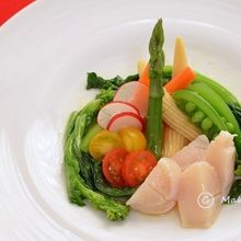 亜麻仁油で春野菜のおしゃれ帆立サラダ