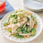 パサついた蒸し鶏救済！ねばとろオクラだれ