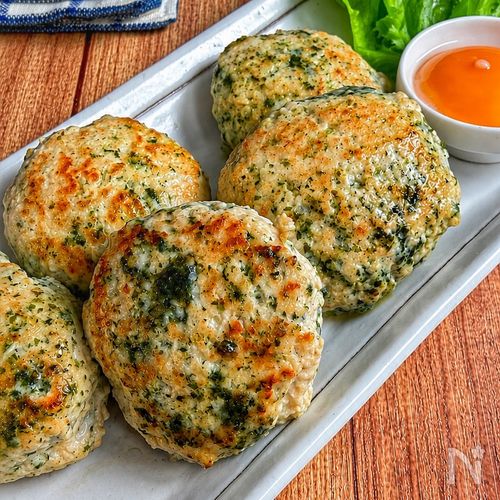 【のり塩つくね】こねて焼くだけ♪ふんわり♡