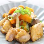 かぼちゃと鶏肉のめんつゆ炒め