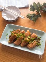 タレが食欲をそそる・おつまみにもぴったり♡長芋の豚巻き蒲焼き