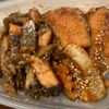 けいの作ってみた!投稿(ごはんもお酒もすすむ♩鮭と舞茸の甘辛ごま照り焼き)