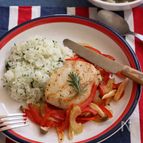メカジキのムニエルとパセリご飯