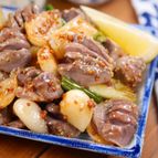 コリコリ砂肝とにんにくの🤩大人の夜のおつまみグルメ💖
