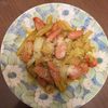 たりおの作ってみた!投稿(【白菜とウインナーのカレーしょうゆ】余った白菜で簡単レシピ)