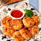 パクパクいける♡鶏ムネ肉de揚げないチキンナゲット