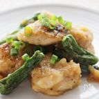 鶏肉としし唐辛子のみぞれ煮