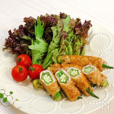 【10分で完成】簡単！甘辛ウマい♡オクラの肉巻き