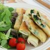 えびとほうれん草のクリーム春巻き