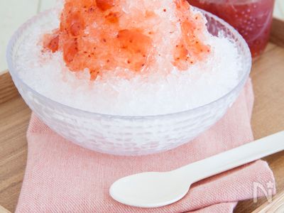 かき氷に いちごジャムで手作りシロップ By 若子みな美 レシピサイト Nadia ナディア プロの料理家のおいしいレシピ