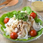 絶品ひしおドレッシングの【豚ばら冷しゃぶ】